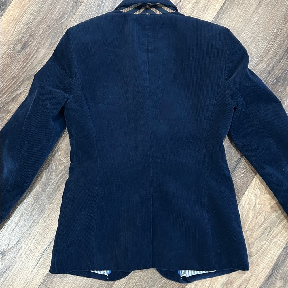 J.Crew Campbell corduroy blazer Navy one button lined classic size 0 - Picture 11 of 15